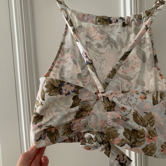 NWOT - Rebecca Taylor Penelope Floral Sleeveless Crop Top, Multicolor - Picture 7 of 8
